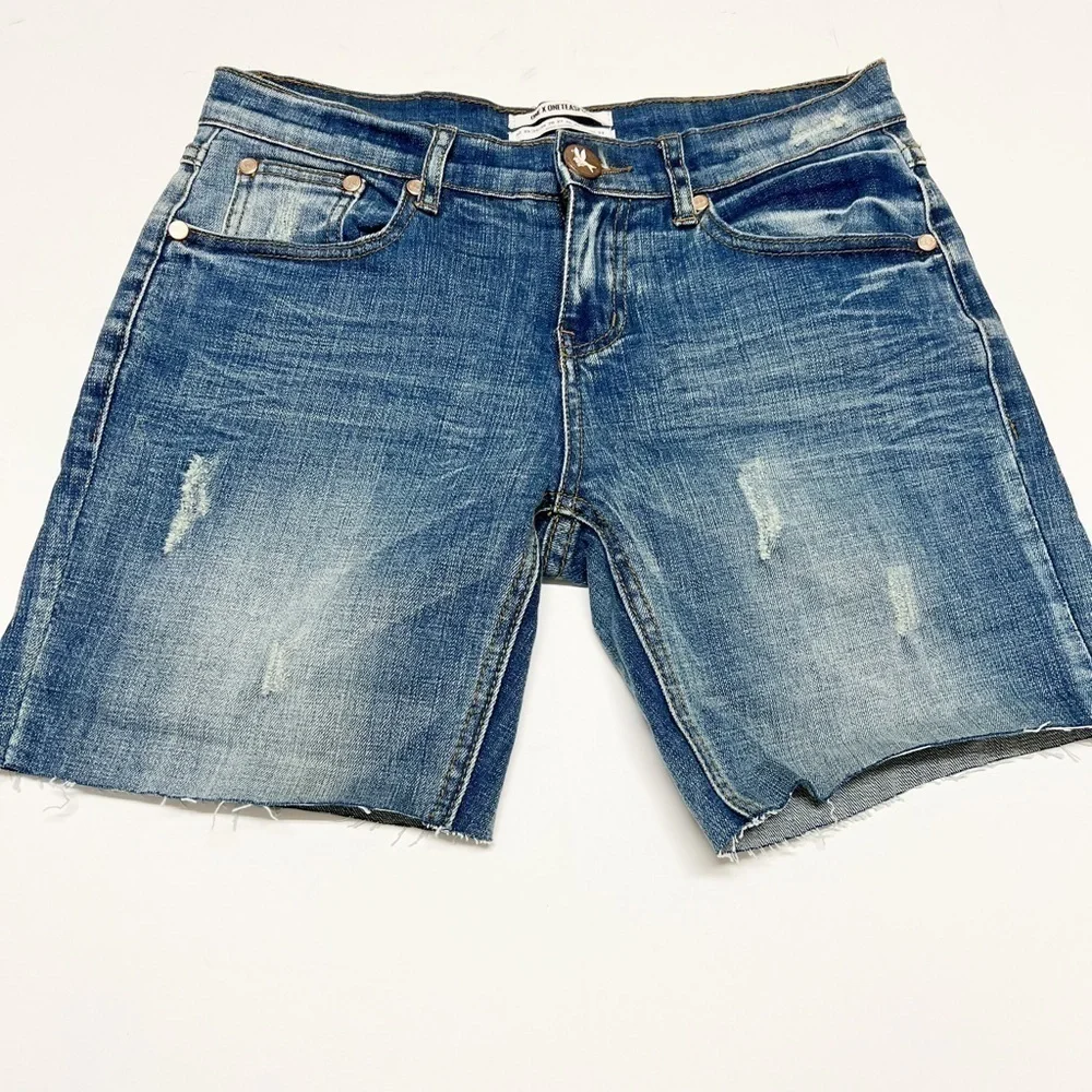One Teaspoon Womens Medium Wash Awesome Baggies Cut Off Bermuda Jorts